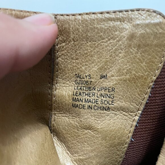 Miz Mooz Tallys 100% leather tan high heel ankle booties boho chic size 8 - Picture 5 of 11